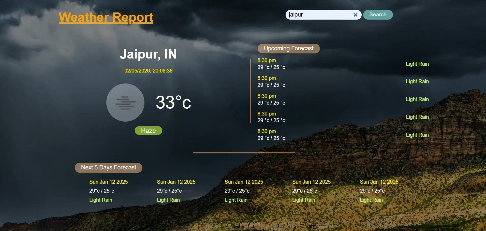 Weather App screenshot